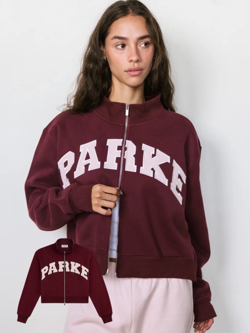 Parke Zip Up Varsity Mockneck